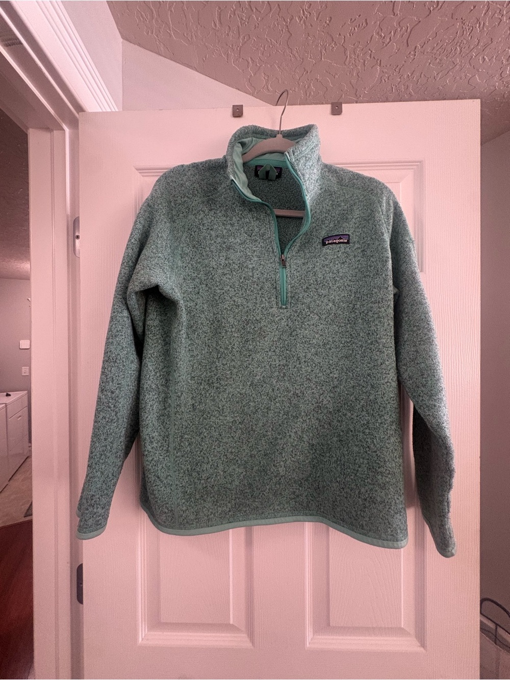 Patagonia Women’s quarter-Zip Fleece Pullover in Light Teal